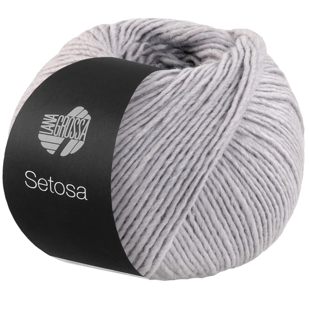 LANA GROSSA Setosa, Farbe 03 Hellgrau, 1 Knäuel mit 50 g