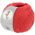 LANA GROSSA Soft Cotton, Farbe 60 Koralle, 1 Knäuel mit 50 g